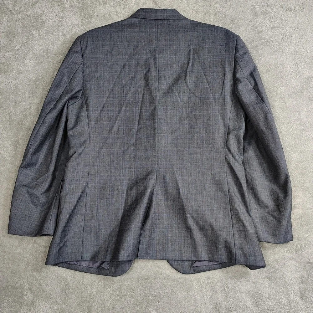Jos A Bank‎ Sport Coat Mens 42S Blue Glen Plaid Blazer Jacket Wool Silk 2 Button